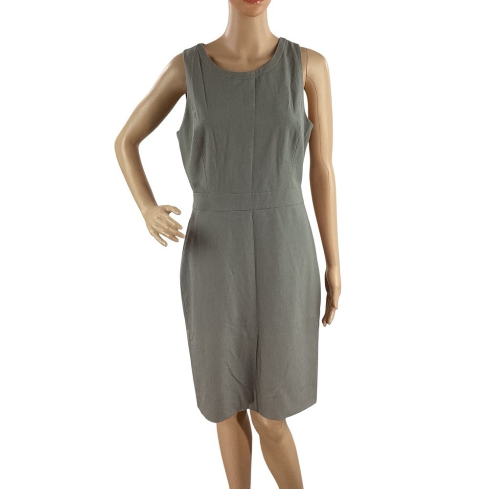 J.Crew Factory Sleeveless Gray Sheath Suiting Dress Size 6